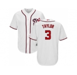 Youth Washington Nationals #3 Michael Taylor White Cool Base Stitched MLB Jersey