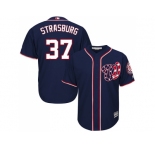 Youth Washington Nationals #37 Stephen Strasburg Blue Cool Base EStitched MLB Jersey