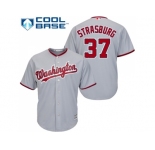 Youth Washington Nationals #37 Stephen Strasburg Grey Cool Base Stitched MLB Jersey