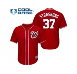 Youth Washington Nationals #37 Stephen Strasburg Red Stitched MLB Jersey
