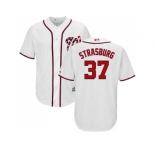Youth Washington Nationals #37 Stephen Strasburg White Cool Base Stitched MLB Jersey