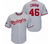 Youth Washington Nationals #46 Patrick Corbin Authentic Grey Road Cool Base 2019 World Series Bound Baseball Jersey