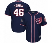 Youth Washington Nationals #46 Patrick Corbin Authentic Navy Blue Alternate 2 Cool Base 2019 World Series Bound Baseball Jersey