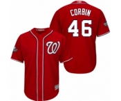 Youth Washington Nationals #46 Patrick Corbin Authentic Red Alternate 1 Cool Base 2019 World Series Bound Baseball Jersey