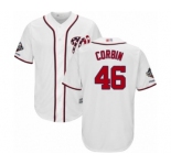 Youth Washington Nationals #46 Patrick Corbin Authentic White Home Cool Base 2019 World Series Champions Baseball Jersey