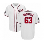 Youth Washington Nationals #63 Sean Doolittle Authentic White Home Cool Base 2019 World Series Champions Baseball Jersey