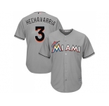 Youth Miami Marlins #3 Adeiny Hechavarria Grey Cool Base Stitched MLB Jersey