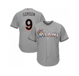 Youth Miami Marlins #9 Dee Gordon Grey Cool Base Stitched MLB Jersey