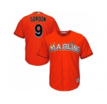 Youth Miami Marlins #9 Dee Gordon Orange Cool Base Stitched MLB Jersey
