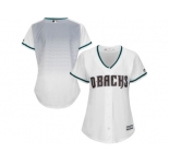 Women's Arizona Diamondbacks Majestic White Aqua Home Cool Base Jersey