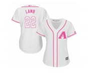 Women's Majestic Arizona Diamondbacks #22 Jake Lamb Replica White Fashion MLB Jersey