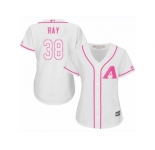Women's Majestic Arizona Diamondbacks #38 Robbie Ray Replica White Fashion MLB Jersey