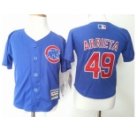 Toddler Chicago Cubs #49 Jake Arrieta Blue Cool Base Stitched MLB Jersey