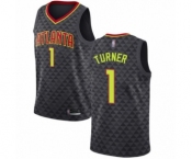 Women's Atlanta Hawks #1 Evan Turner Swingman Black Basketball Jersey - Icon Edition