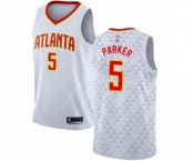 Women's Atlanta Hawks #5 Jabari Parker Swingman White Basketball Jersey - Association Edition