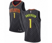 Women's Nike Atlanta Hawks #1 Justin Anderson Authentic Black NBA Jersey - Icon Edition