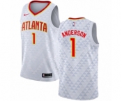 Women's Nike Atlanta Hawks #1 Justin Anderson Authentic White NBA Jersey - Association Edition