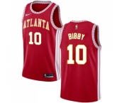 Women's Nike Atlanta Hawks #10 Mike Bibby Swingman Red NBA Jersey Statement Edition