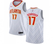 Women's Nike Atlanta Hawks #17 Dennis Schroder Authentic White NBA Jersey - Association Edition