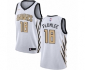 Women's Nike Atlanta Hawks #18 Miles Plumlee Swingman White NBA Jersey - City Edition