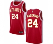 Women's Nike Atlanta Hawks #24 Kent Bazemore Swingman Red NBA Jersey Statement Edition