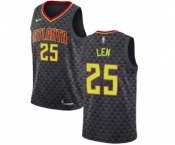 Women's Nike Atlanta Hawks #25 Alex Len Authentic Black NBA Jersey - Icon Edition