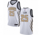 Women's Nike Atlanta Hawks #25 Alex Len Swingman White NBA Jersey - City Edition