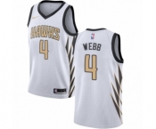 Women's Nike Atlanta Hawks #4 Spud Webb Swingman White NBA Jersey - City Edition