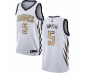 Women's Nike Atlanta Hawks #5 Josh Smith Swingman White NBA Jersey - City Edition