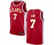 Women's Nike Atlanta Hawks #7 Jeremy Lin Authentic Red NBA Jersey Statement Edition