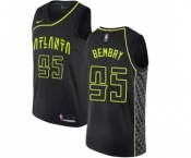 Women's Nike Atlanta Hawks #95 DeAndre' Bembry Swingman Black NBA Jersey - City Edition