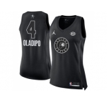 Women Nike Indiana Pacers #4 Victor Oladipo Black NBA Jordan Swingman 2018 All-Star Game Jersey
