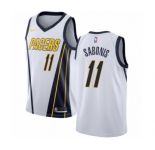 Women's Nike Indiana Pacers #11 Domantas Sabonis White Swingman Jersey - Earned Edition