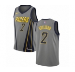 Women's Nike Indiana Pacers #2 Darren Collison Swingman Gray NBA Jersey - City Edition