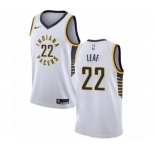 Women's Nike Indiana Pacers #22 T. J. Leaf Authentic White NBA Jersey - Association Edition