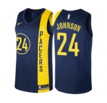 Women's Nike Indiana Pacers #24 Alize Johnson Swingman Navy Blue NBA Jersey - City Edition