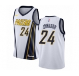 Women's Nike Indiana Pacers #24 Alize Johnson White Swingman Jersey - Earned Edition