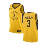 Women's Nike Indiana Pacers #3 Aaron Holiday Swingman Gold NBA Jersey Statement Edition