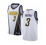 Women's Nike Indiana Pacers #3 Aaron Holiday White Swingman Jersey - Earned Edition