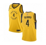 Women's Nike Indiana Pacers #4 Victor Oladipo Swingman Gold NBA Jersey Statement Edition