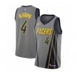 Women's Nike Indiana Pacers #4 Victor Oladipo Swingman Gray NBA Jersey - City Edition
