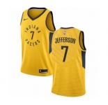 Women's Nike Indiana Pacers #7 Al Jefferson Authentic Gold NBA Jersey Statement Edition