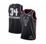 Women's Jordan Milwaukee Bucks #34 Giannis Antetokounmpo Swingman Black 2019 All-Star Game Basketball Jersey