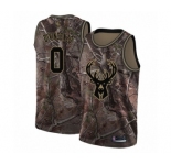Women's Milwaukee Bucks #0 Donte DiVincenzo Swingman Camo Realtree Collection Basketball Jersey