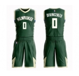 Women's Milwaukee Bucks #0 Donte DiVincenzo Swingman Green Basketball Suit Jersey - Icon Edition