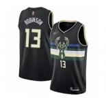 Women's Milwaukee Bucks #13 Glenn Robinson Swingman Black Finished Basketball Jersey - Statement Edition