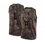 Women's Nike Milwaukee Bucks #1 Oscar Robertson Swingman Camo Realtree Collection NBA Jersey
