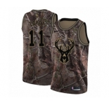 Women's Nike Milwaukee Bucks #11 Brook Lopez Swingman Camo Realtree Collection NBA Jersey