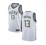 Women's Nike Milwaukee Bucks #13 Malcolm Brogdon Swingman White Home NBA Jersey - Association Edition
