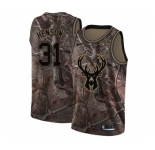 Women's Nike Milwaukee Bucks #31 John Henson Swingman Camo Realtree Collection NBA Jersey